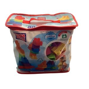 Mega Bloks First Builders Big Building Bag 80 Piece Classic Primary Colors Toy